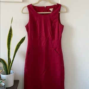 Cranberry red J. Crew dress